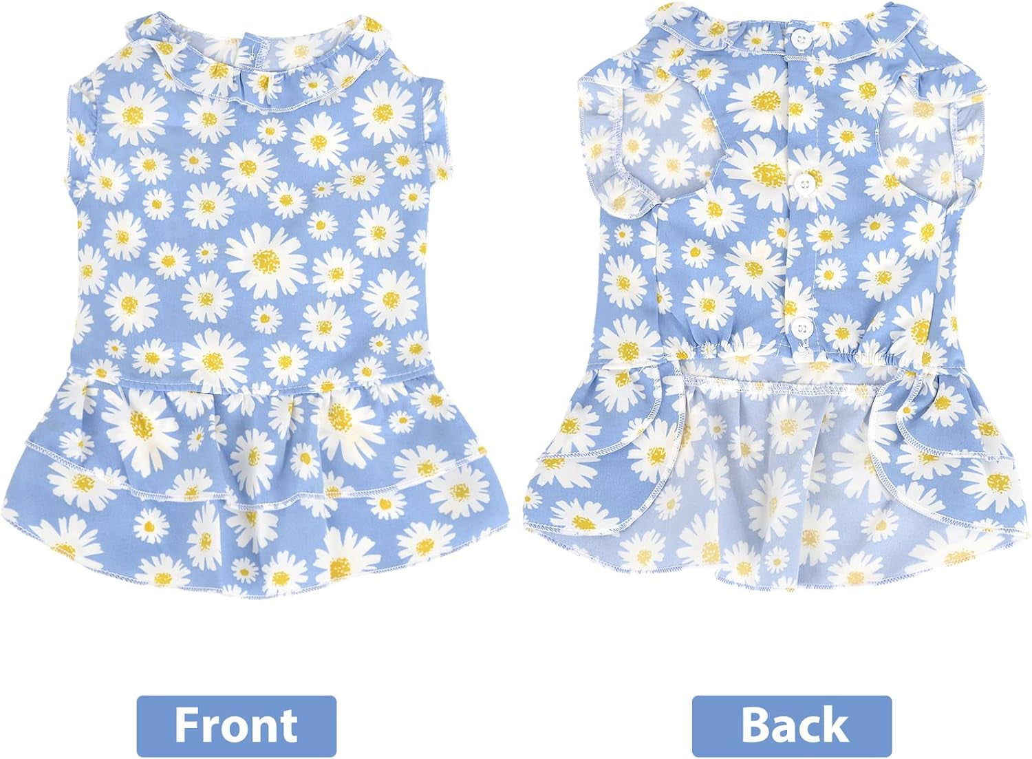 Girl Dog Clothes 3Pcs Dog Dog Dresses for Small Medium Large Dogs Summer Dog Wedding Dress Puppy Pet Birthday Outfit for Chihuahua Yorkie Dog Apparel and Accessories Small Yellow Small