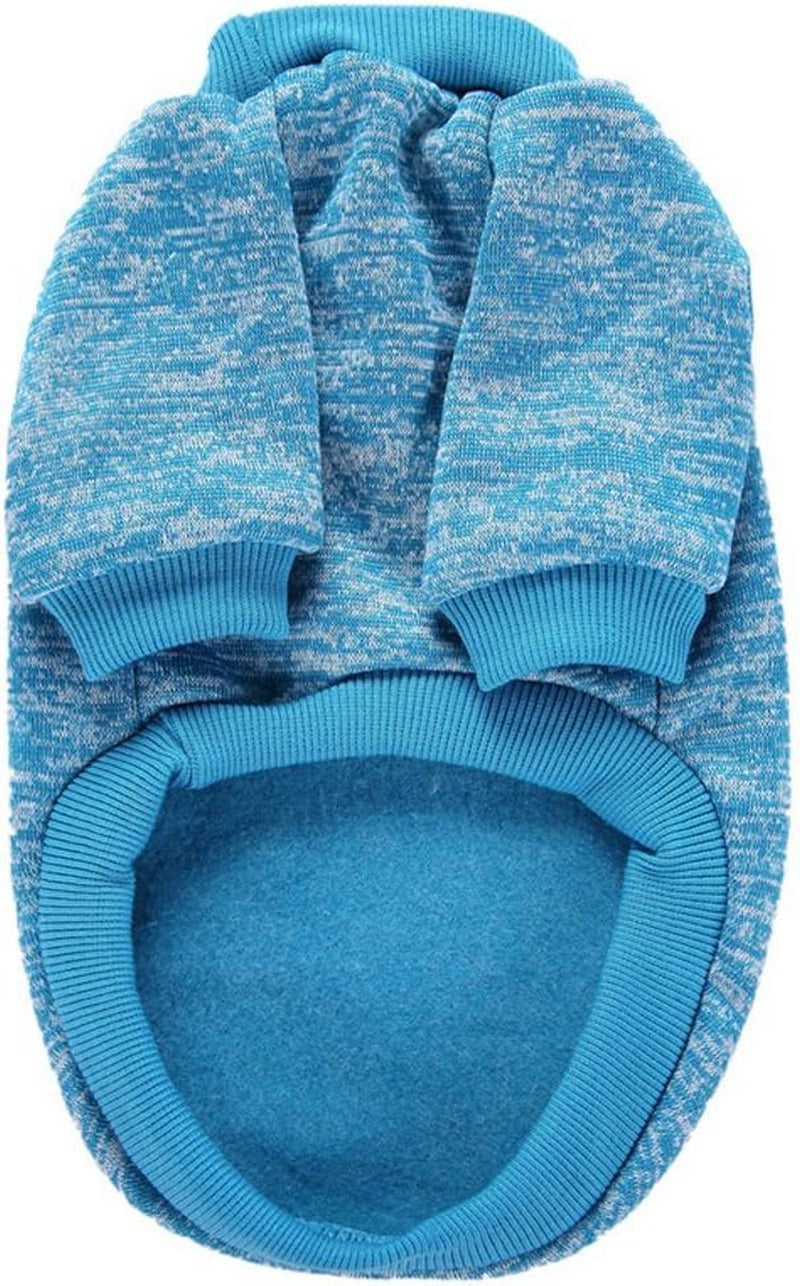 Pet Dog Classic Knitwear Sweater Warm Winter Puppy Pet Coat Soft Sweater Clothing for Small Dogs (XXS, Light Blue)
