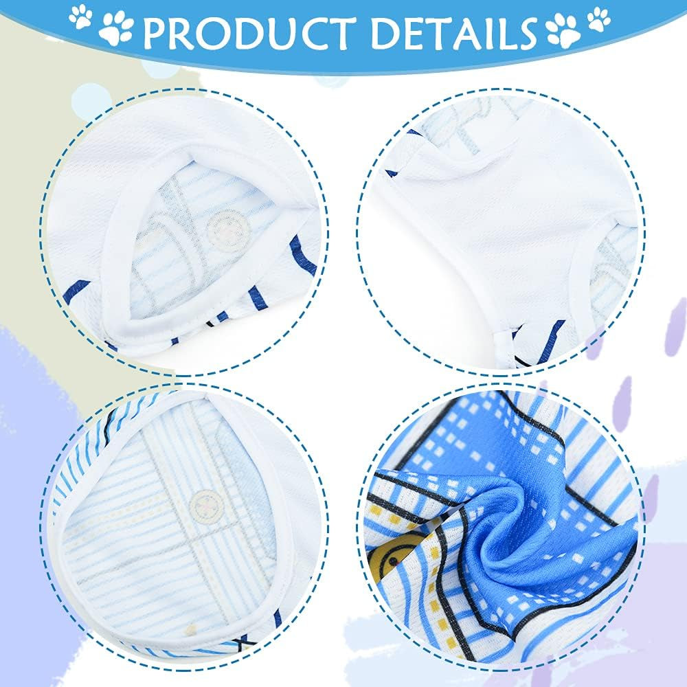 4 Pack Dog Clothes Pet Dog Clothes for Small Dogs Boy Girl Chihuahua Clothes Dog Shirt for Small Dogs Puppy Clothes Dog Shirt Small Dog Clothes Ropa Para Perros Dog Apparel & Accessories (XS)